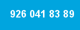 926 041 83 89 926 041 83 89